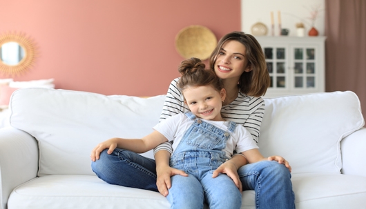 A mother and a daughter